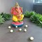 Ganesha Statue Handmade Lord Ganesh Sculpture Gajanana Ganpati Bappa Figurine for Pooja - Home Decor Hindu God Idol Good Luck & Success - Navaratri Golu Dolls (7 Inches)